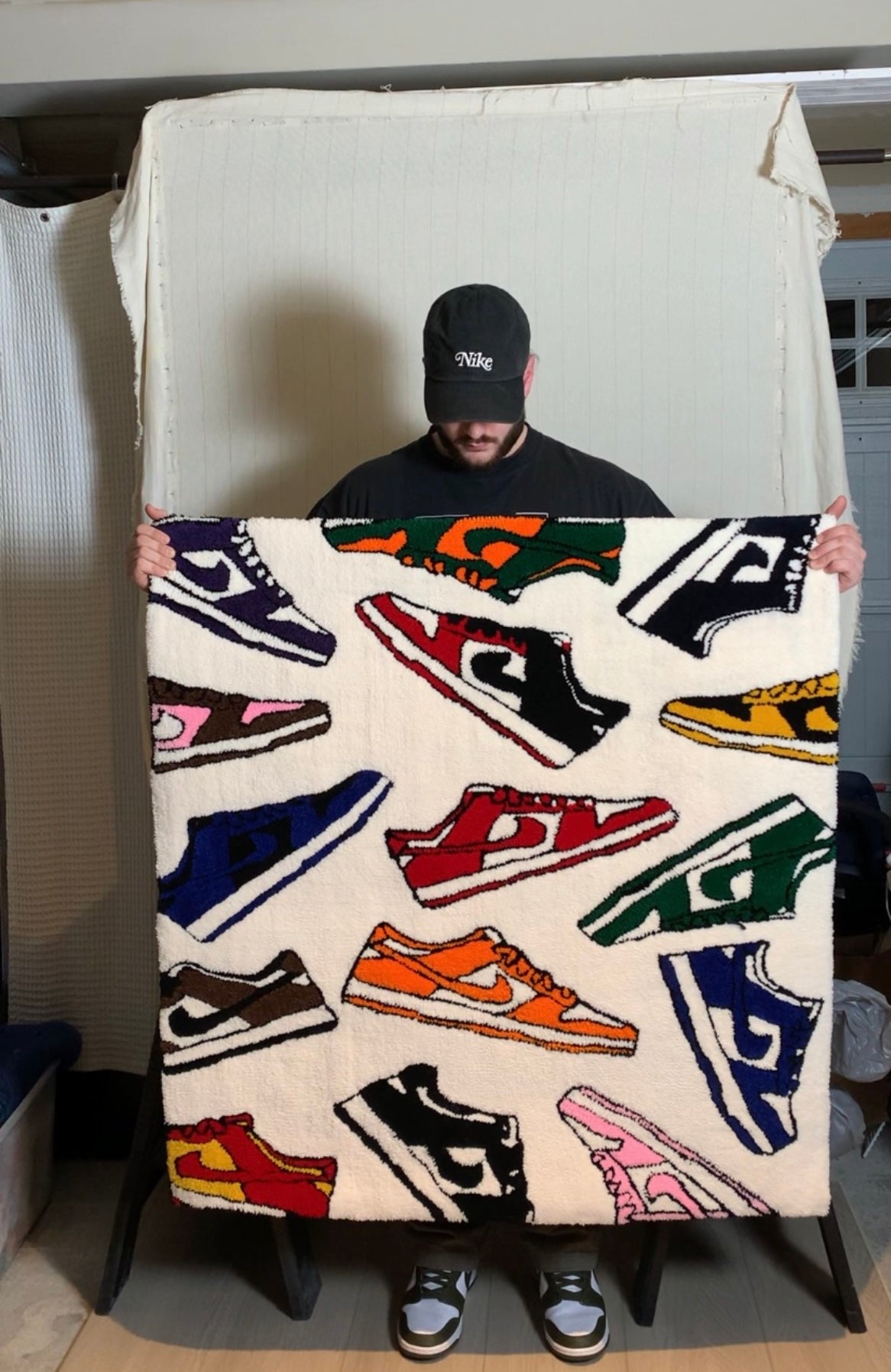 Dunk low collage rug w/ felt backing